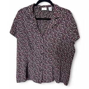 Floral Button-Up Blouse - Size 16-18W